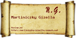 Martiniczky Gizella névjegykártya