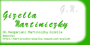 gizella martiniczky business card